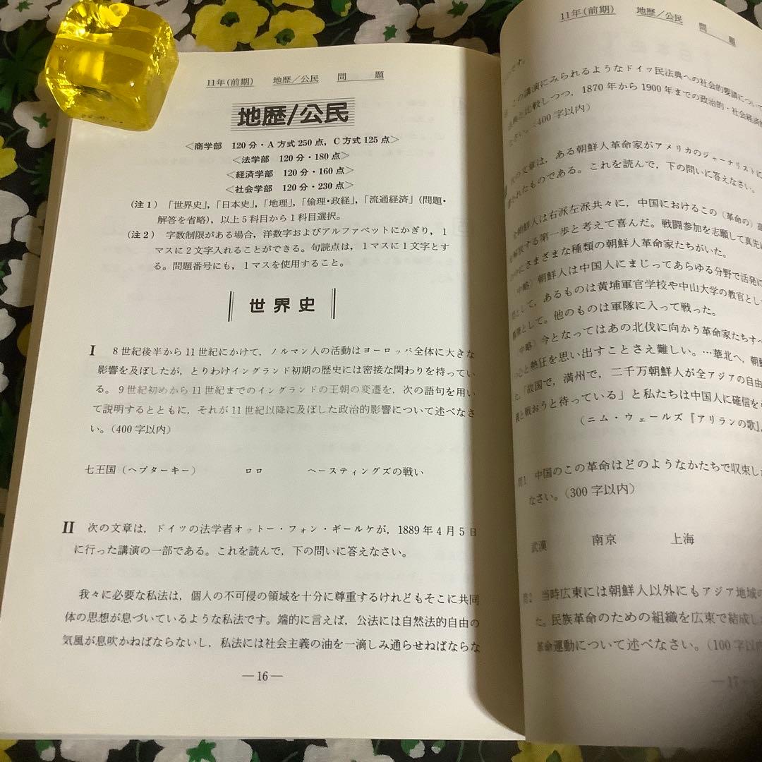 ⭐️ 一橋大学 前期日程 駿台　青本　2004〜2021 【一橋祭パンフ付き】