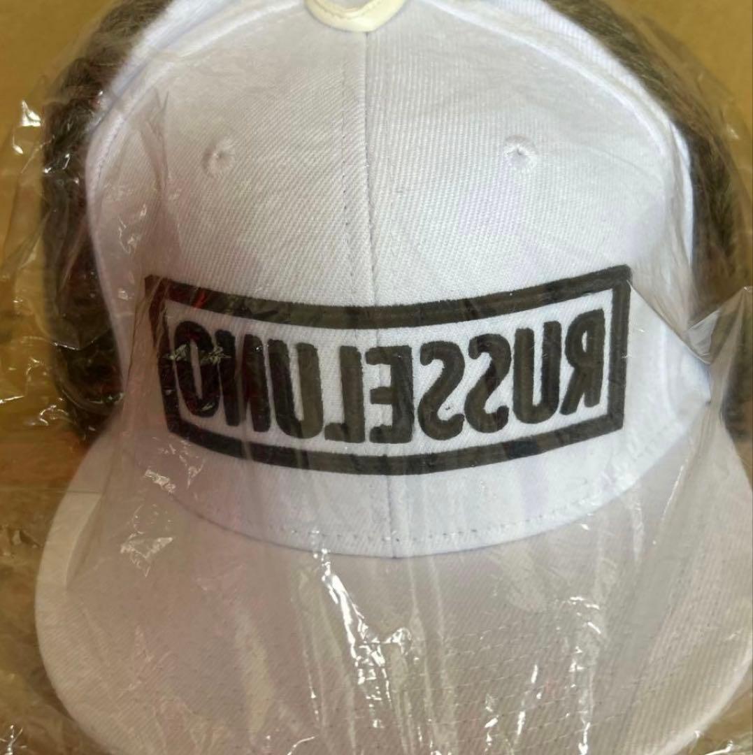 新品 ラッセルノ Russeluno ビックロゴ ウルフ ファー キャップ