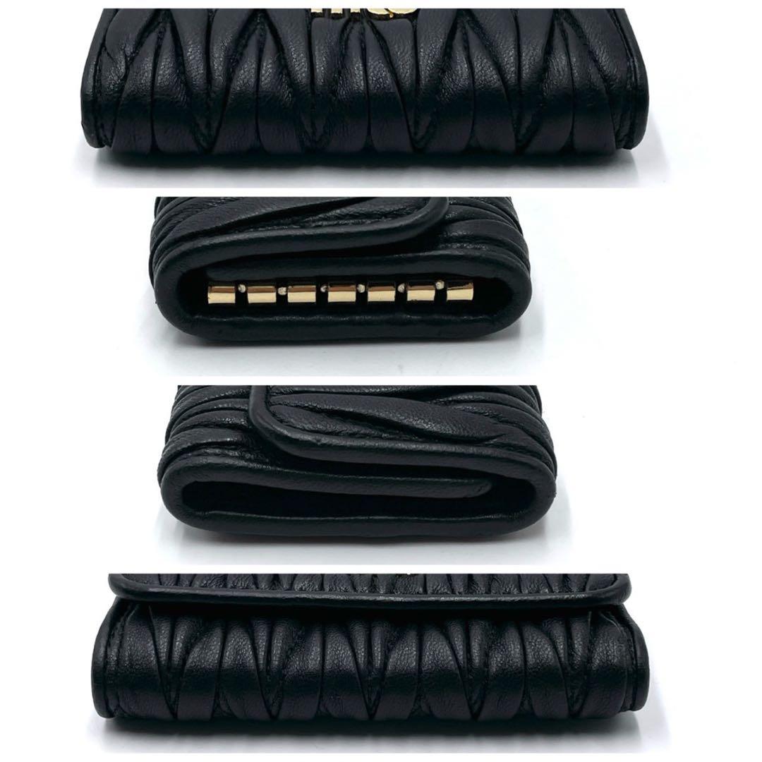 【美品✨】ミュウミュウ マトラッセ 6連キーケース ブラック