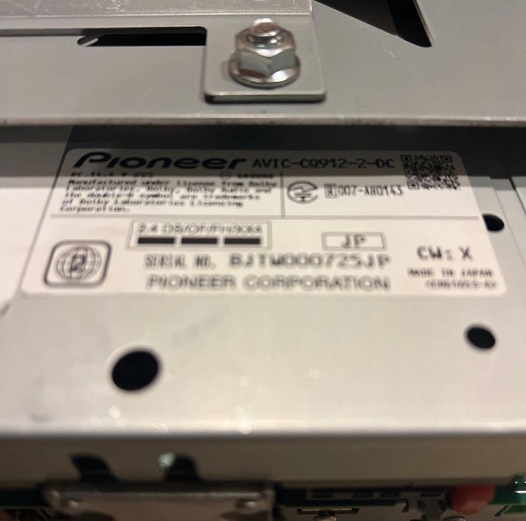 Pioneer AVIC-CQ912-2-DC jf3 N-BOXにて使用