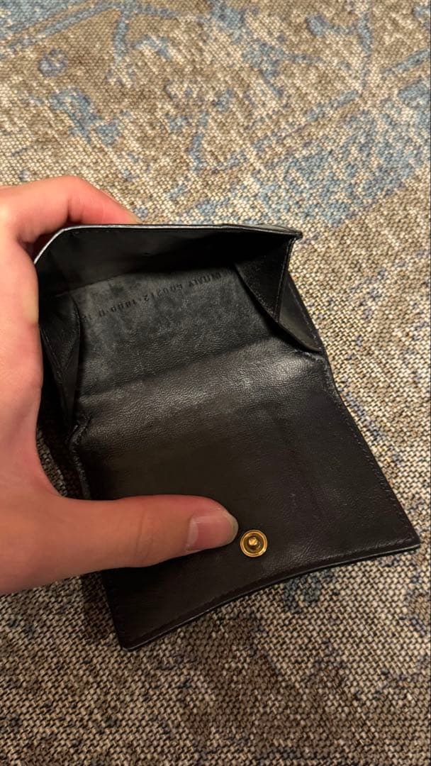 財布 ブラックレザー Bロゴ バレンシアガ