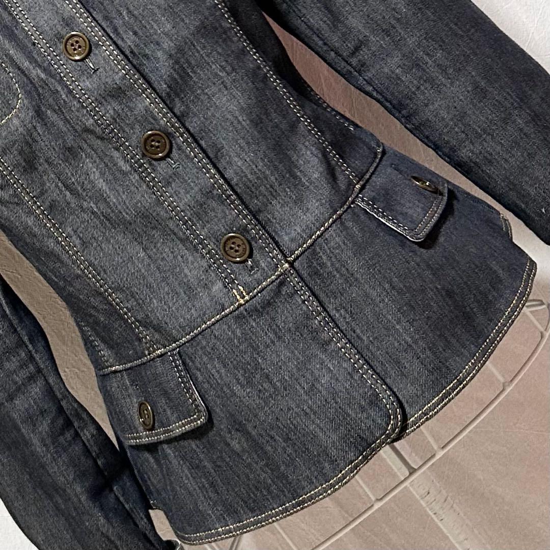 美品 バーバリー ロンドン デニムジャケット メガチェック ロゴボタン アウター