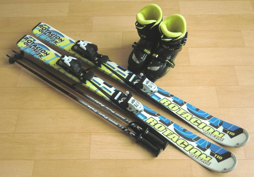 ■■12月・1月限定■送料無料■子供用スキー4点セット■板110靴21■WAX■