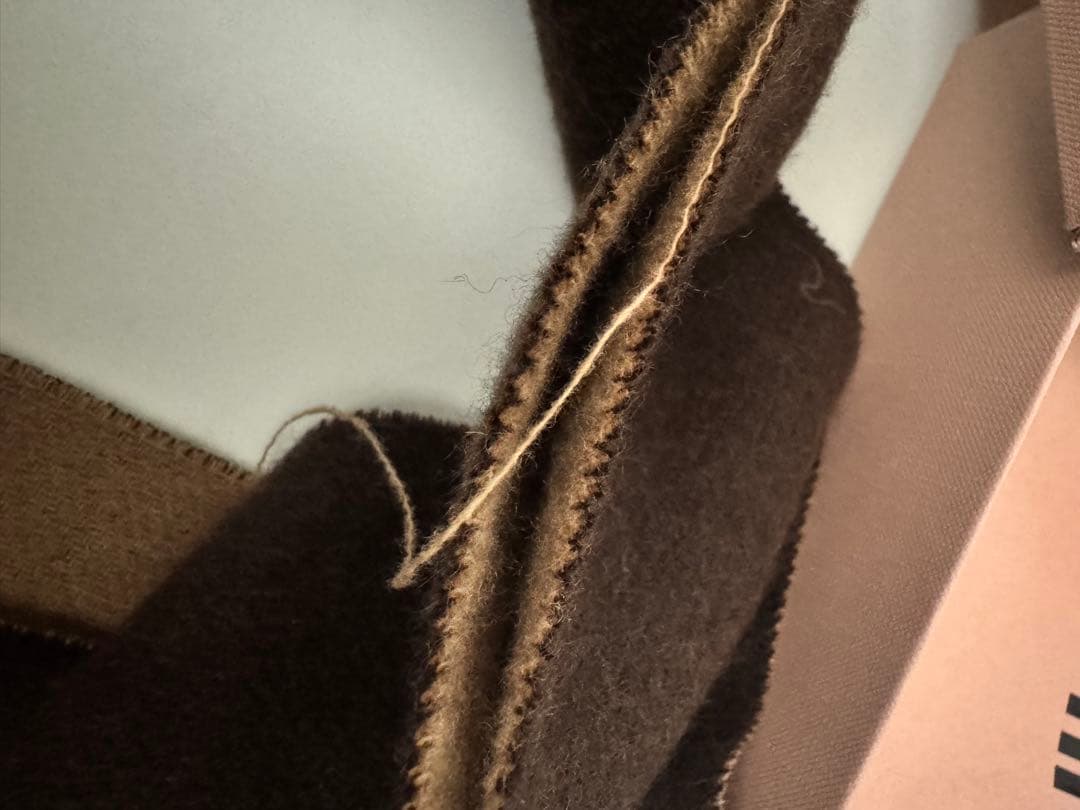 MIUMIU カシミヤスカーフ ブラウン