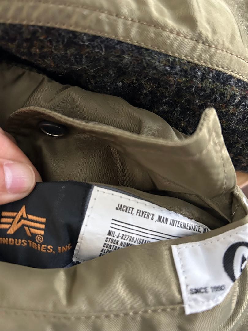 リ*メ様 GOOD ENOUGH ハリスツイード MA-1 M 藤原ヒロシ グッ