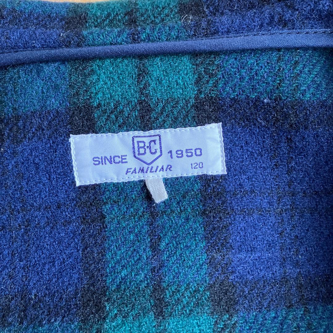 ファミリア　ダッフルコート濃紺120