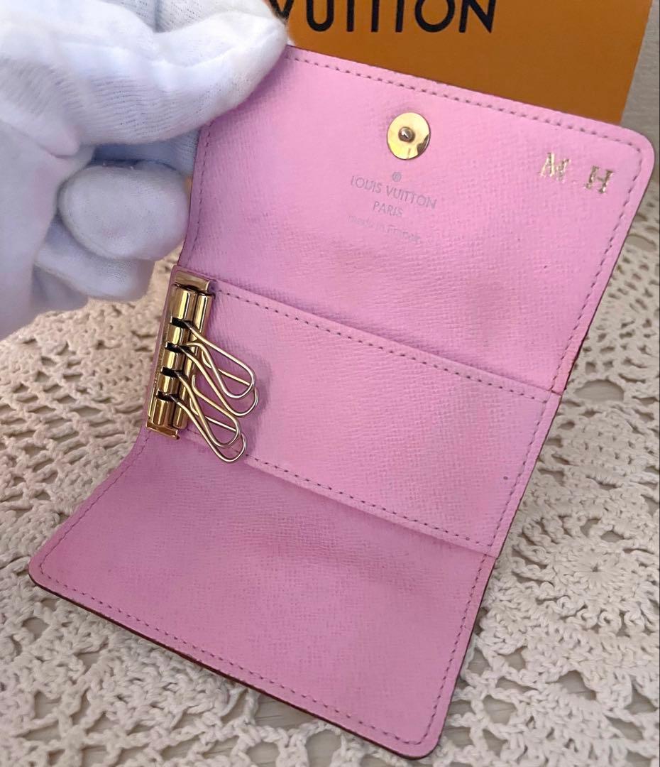 美品　LOUIS VUITTON マルチカラー4連キーケース　ホワイト