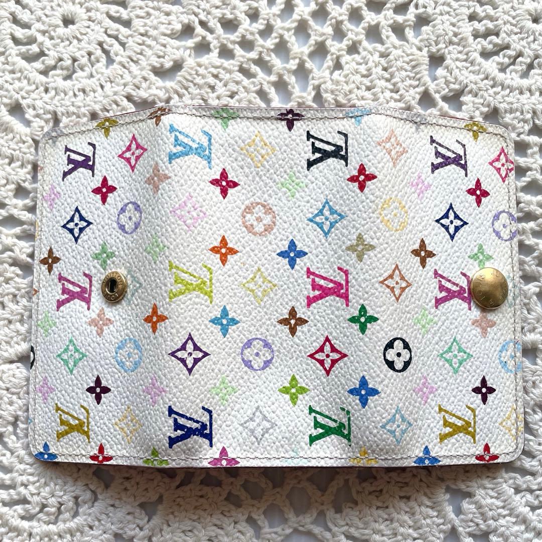 美品　LOUIS VUITTON マルチカラー4連キーケース　ホワイト