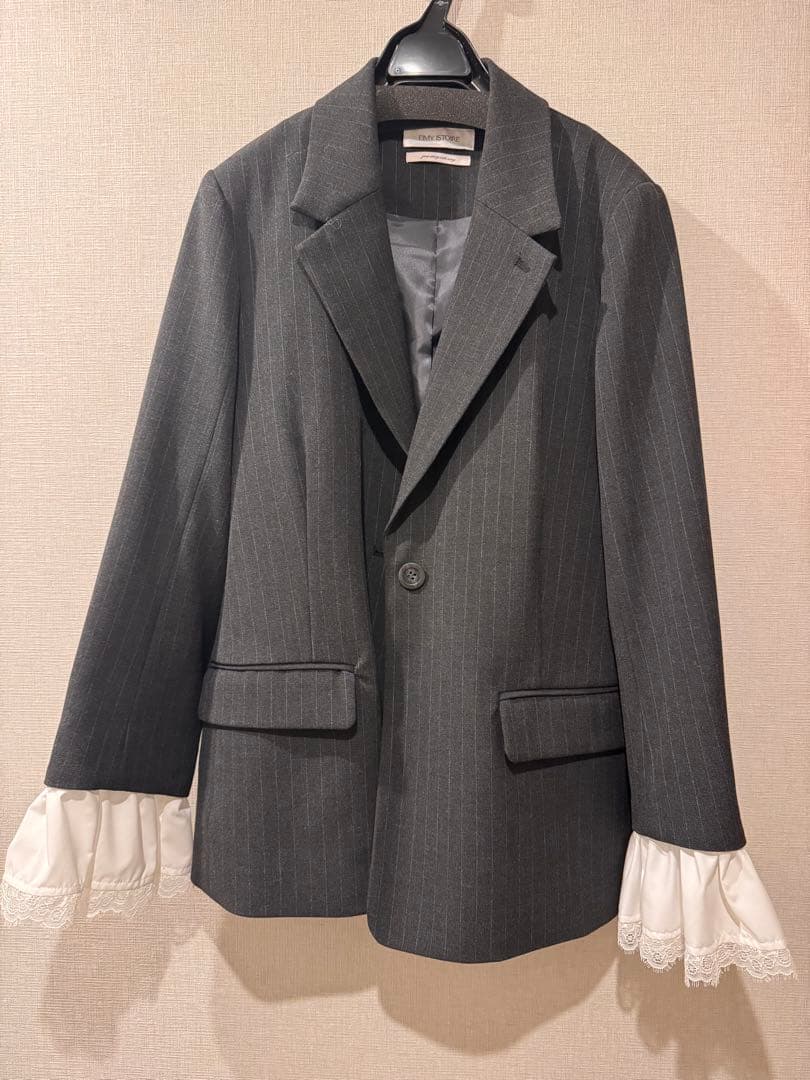 mi♡　エイミーイストワール　レーストリムカフステーラリングジャケット