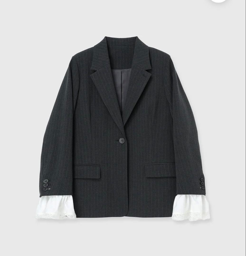 mi♡　エイミーイストワール　レーストリムカフステーラリングジャケット