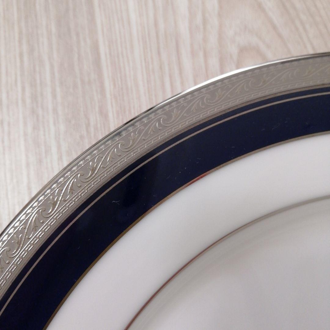 ノリタケ　プラチナ/コバルト 26.5cm　ディナープレート5枚