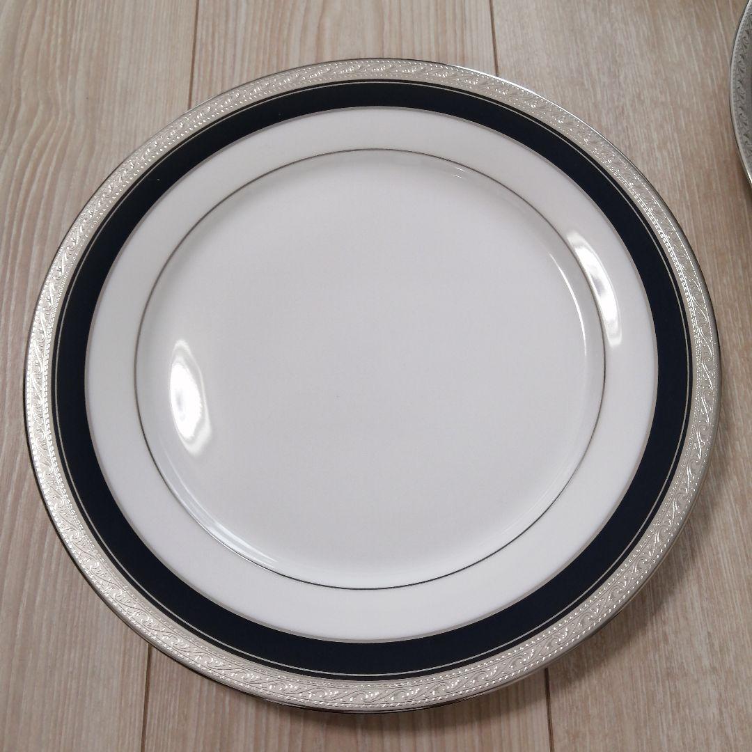 ノリタケ　プラチナ/コバルト 26.5cm　ディナープレート5枚