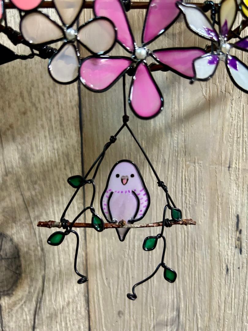 ぽん「3ポメ~お花リース」「ポメと柴犬~インコS字飾り」