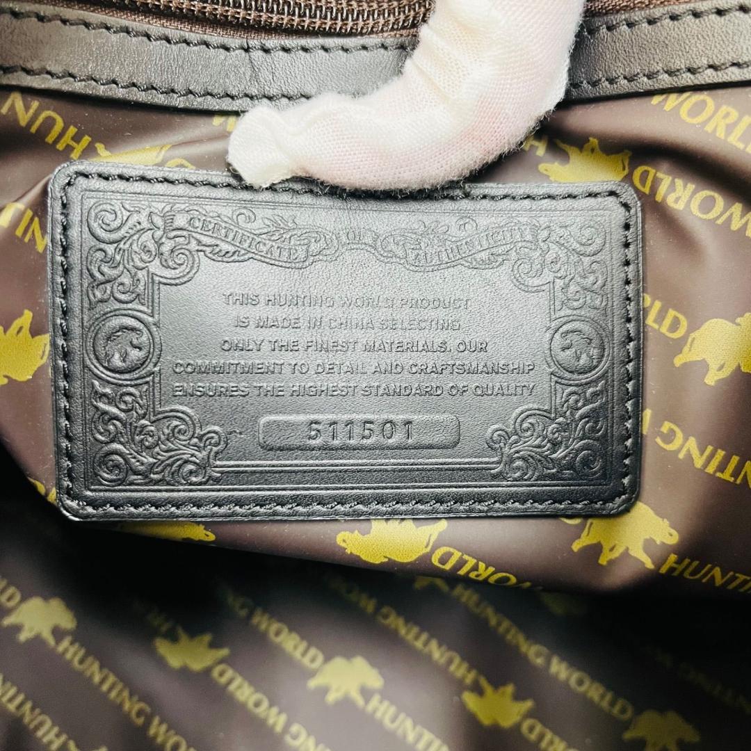 HUNTING WORLD ベンツコラボ ボストン 2WAY レザー ブラック