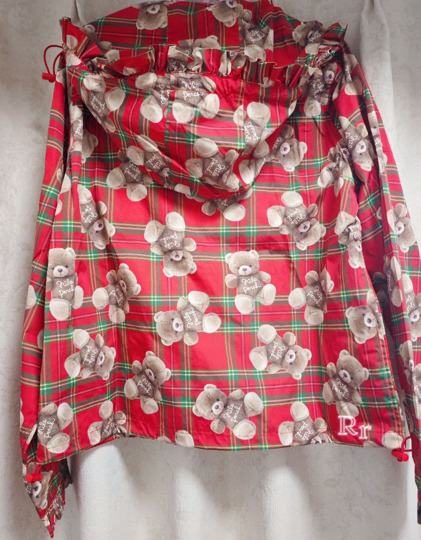ナイルパーチ　くまちゃんパーカー　テディベア 赤　ロリータ