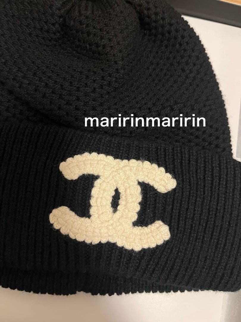 CHANEL 大人気　入荷困難　ニット帽　ブラック　ホリデーラッピング