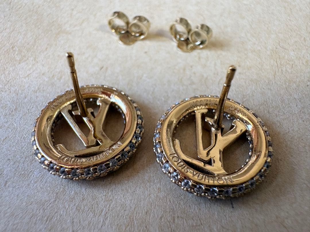 【y】ルイヴィトン ピアス ルイーズ バイ ナイト M00757 LVロゴ