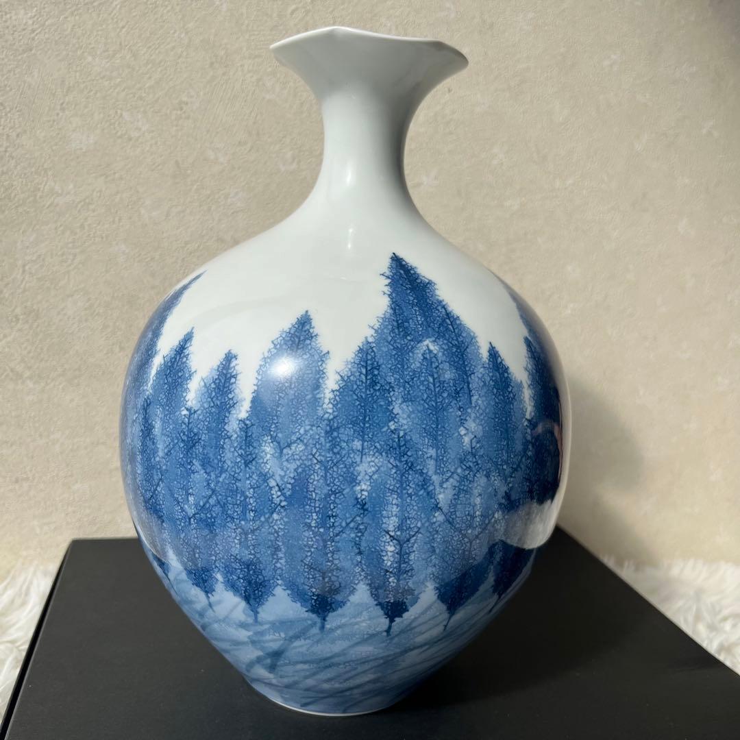 日展作家　伝統工芸作家　藤井朱明作　花瓶　花入　壺