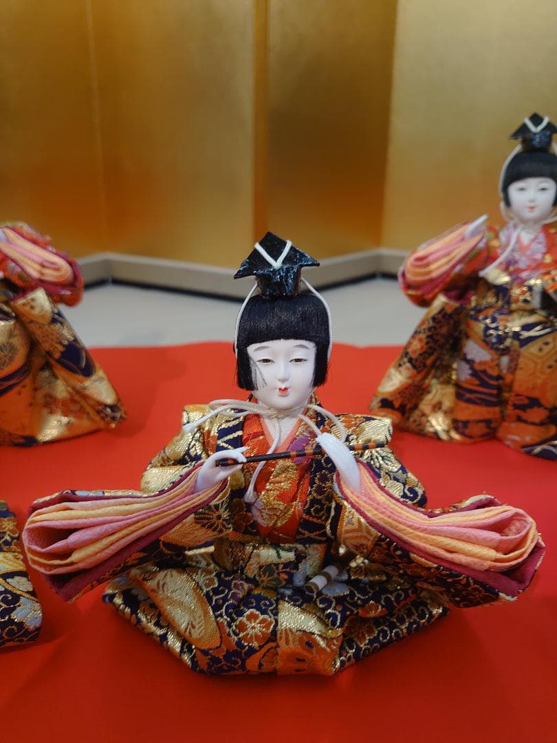 ●専用商品●金襴衣装五人囃子●　ごにんばやし　おひなさま　新品