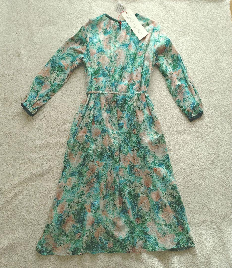 【新品未使用】l'atelier du savon 思い出プリントワンピース