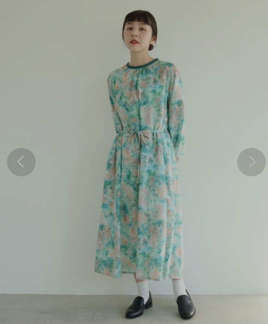 【新品未使用】l'atelier du savon 思い出プリントワンピース