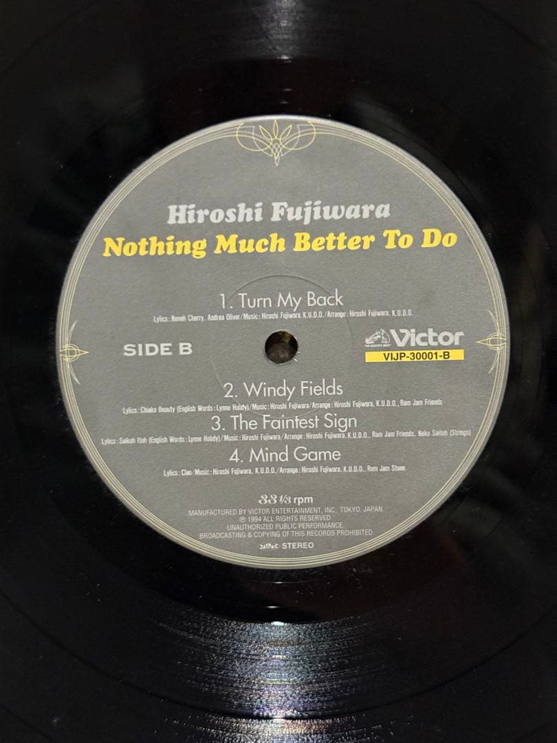 藤原ヒロシ Nothing Much Better To Do アナログ