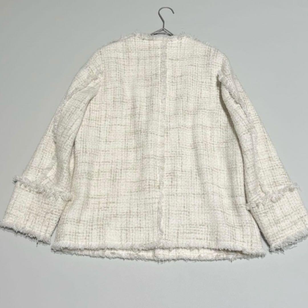 か*え様 CLANE NOCOLOR TWEED JACKET ツイードジャケッ