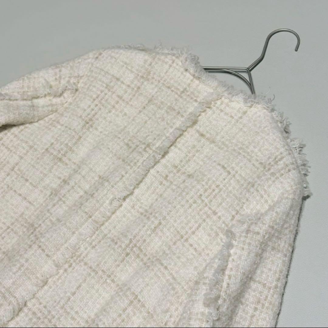 か*え様 CLANE NOCOLOR TWEED JACKET ツイードジャケッ