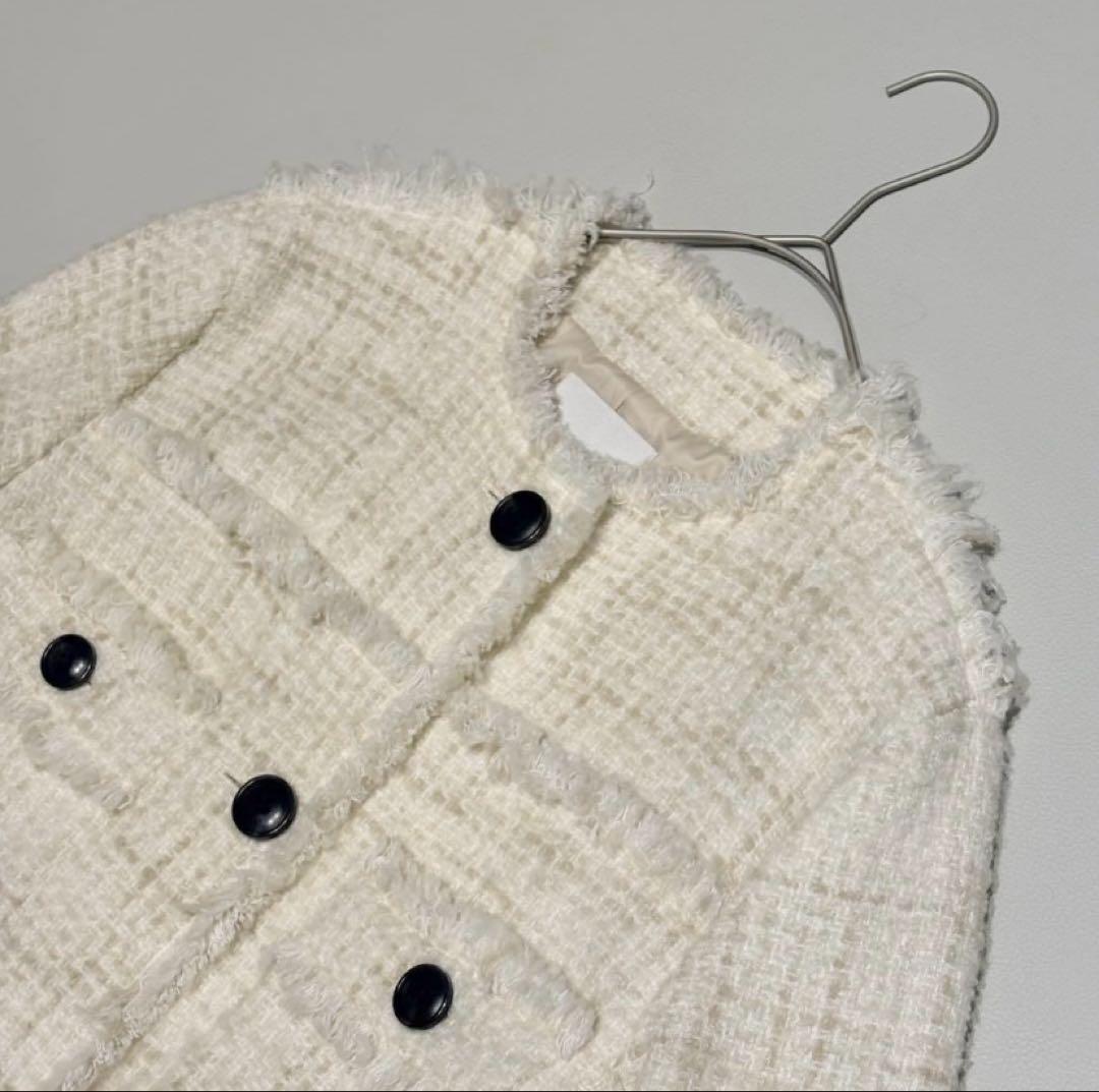 か*え様 CLANE NOCOLOR TWEED JACKET ツイードジャケッ