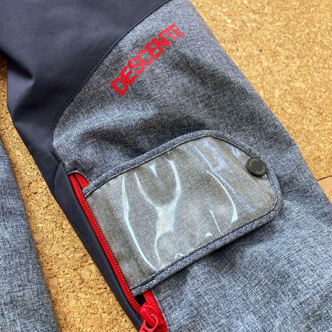 【極美品】デサントdescentスキーウェアスキースノボジャケットLメンズグレー