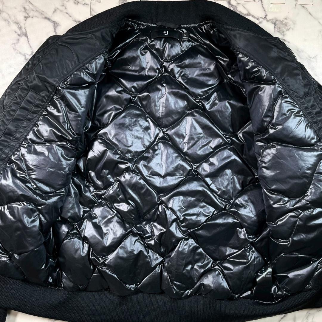 ✨極美品✨UNIQLO +J ハイブリッドダウンオーバーサイズMA-1 黒 L