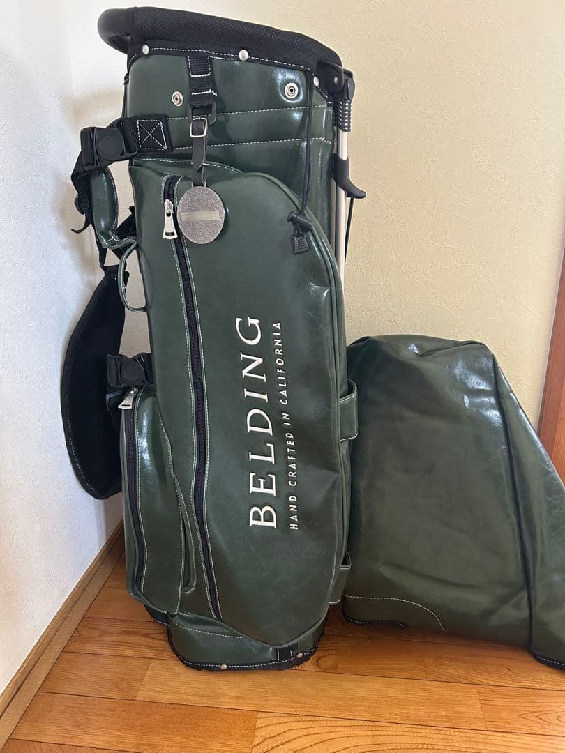 ベルディング BELDING グリーン キャディバッグ ゴルフバック