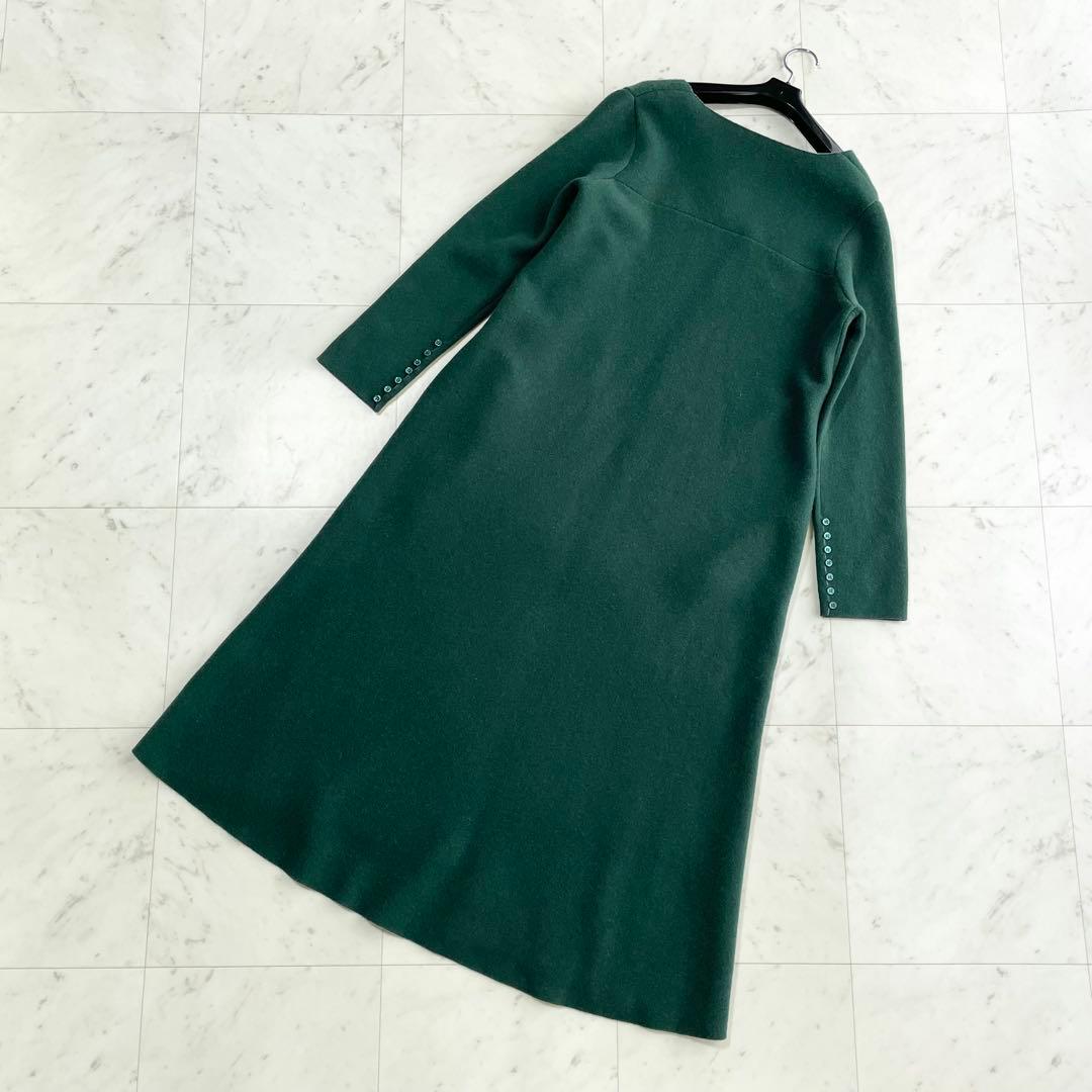 新品　MYLAN ニットコート　リバーコート　カシミヤ　ノーカラー F