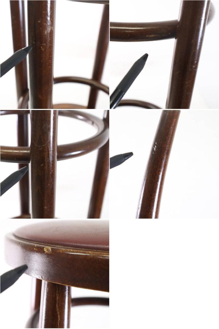 まとめ2の2秋田木工 IDC大塚 No.209 カウンターチェア PVCレッド