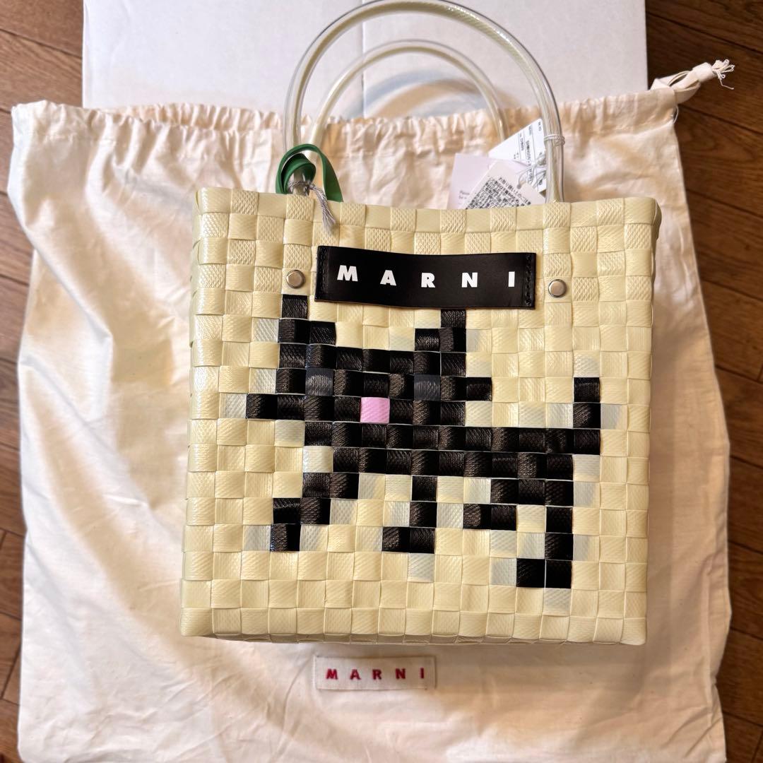MARNI ブラックキャット かごバック