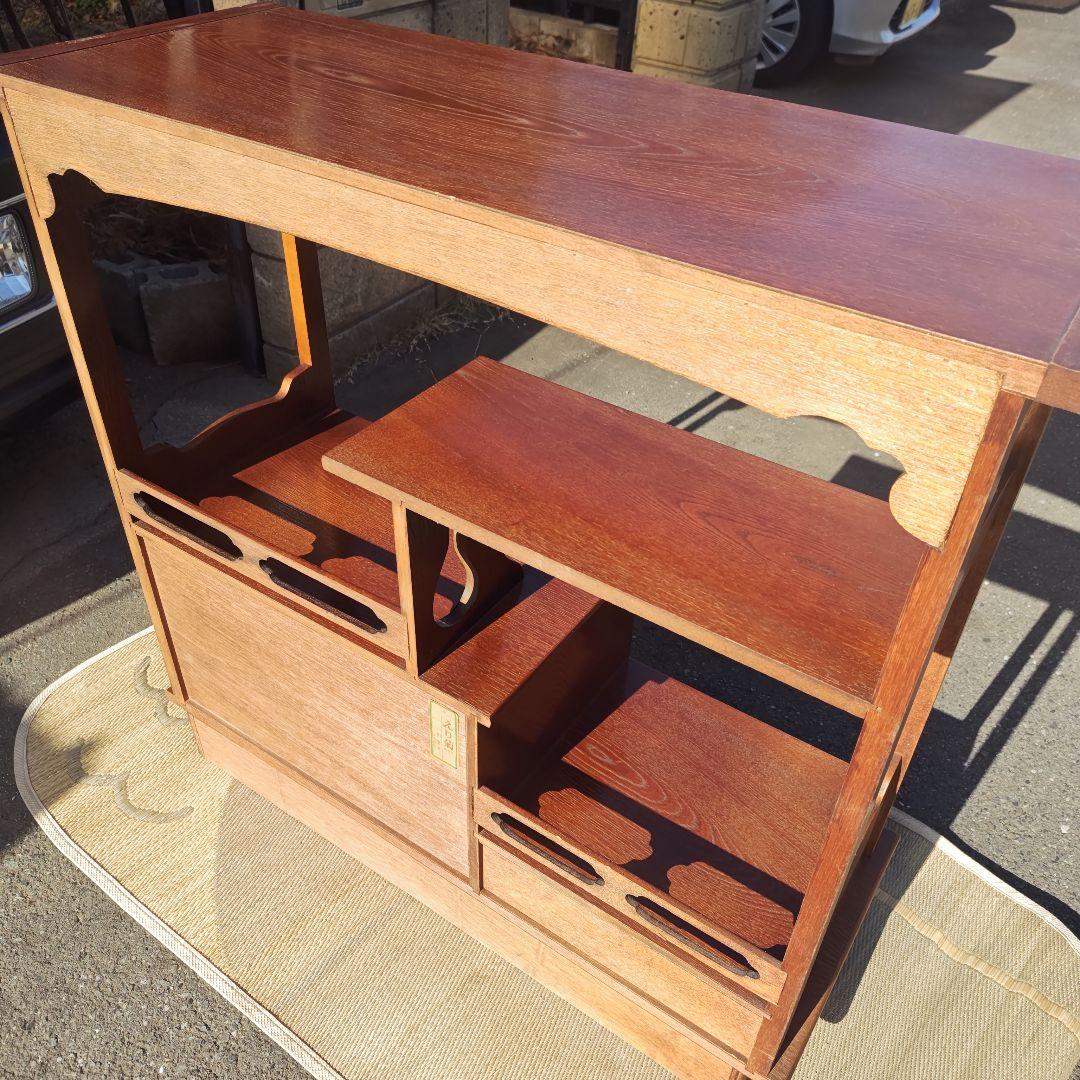 昭和レトロ　小型　高級飾り棚　茶棚 古民家　当時物　送料込