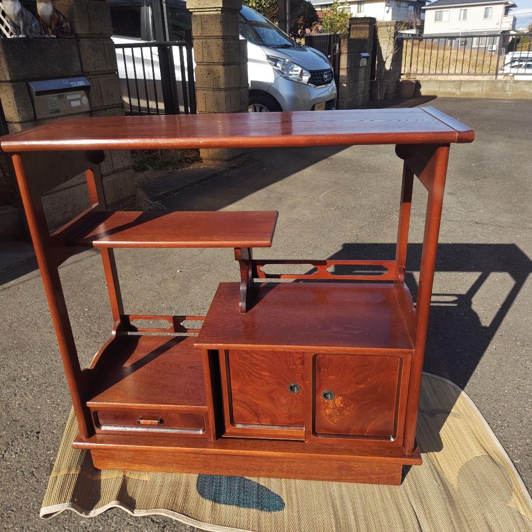 昭和レトロ　小型　高級飾り棚　茶棚 古民家　当時物　送料込