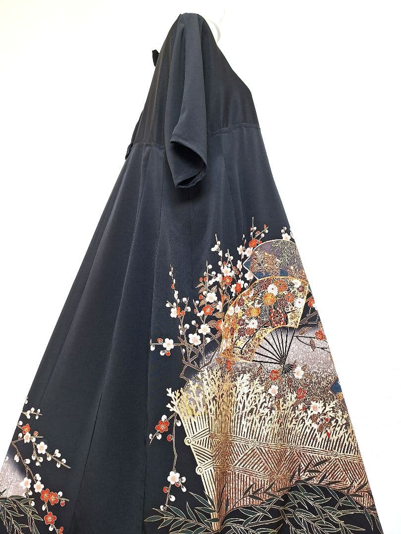 着物リメイクワンピース3655