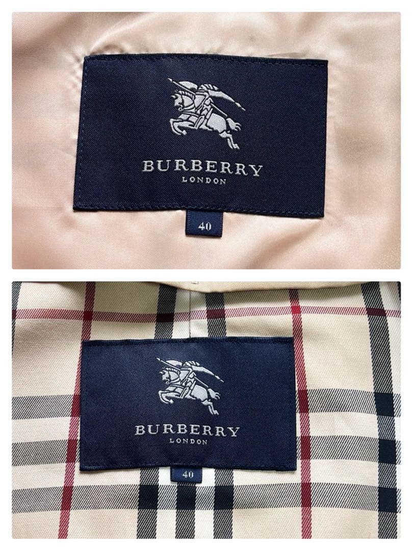 着丈114cm　バーバリーロンドン　トレンチコート　ノバチェック　ライナー　40
