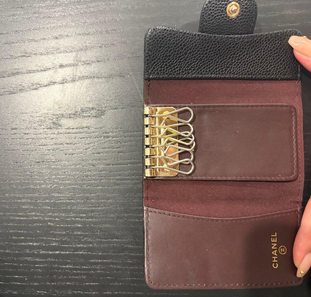 ブラック レザー キーケース