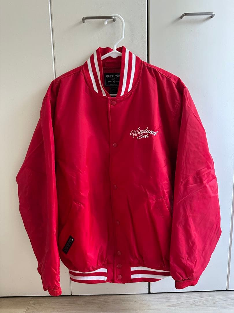 Wind and Sea スタジャン Mサイズ レッド