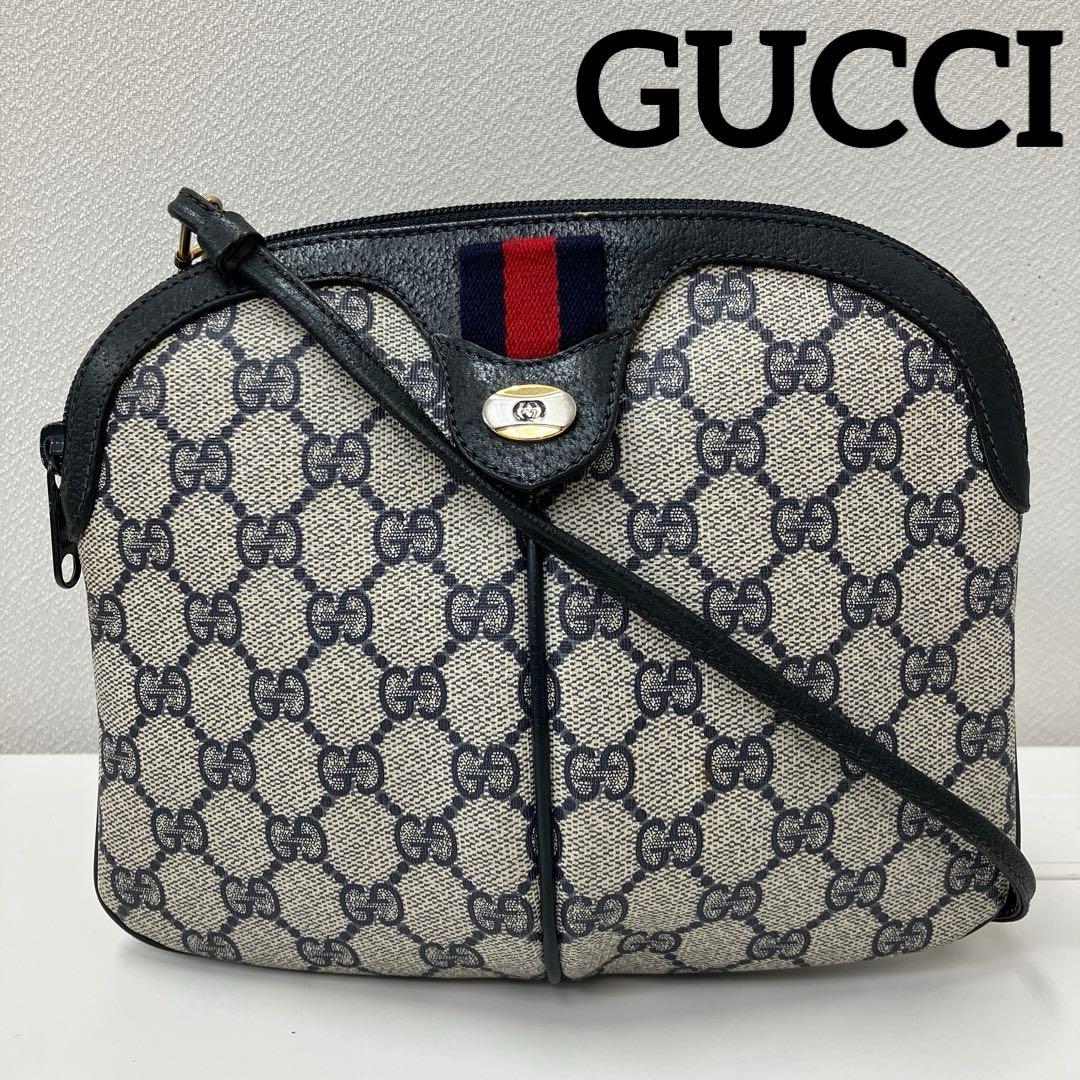 GUCCI オールドグッチ　シェリーラインレザーショルダーバッグ