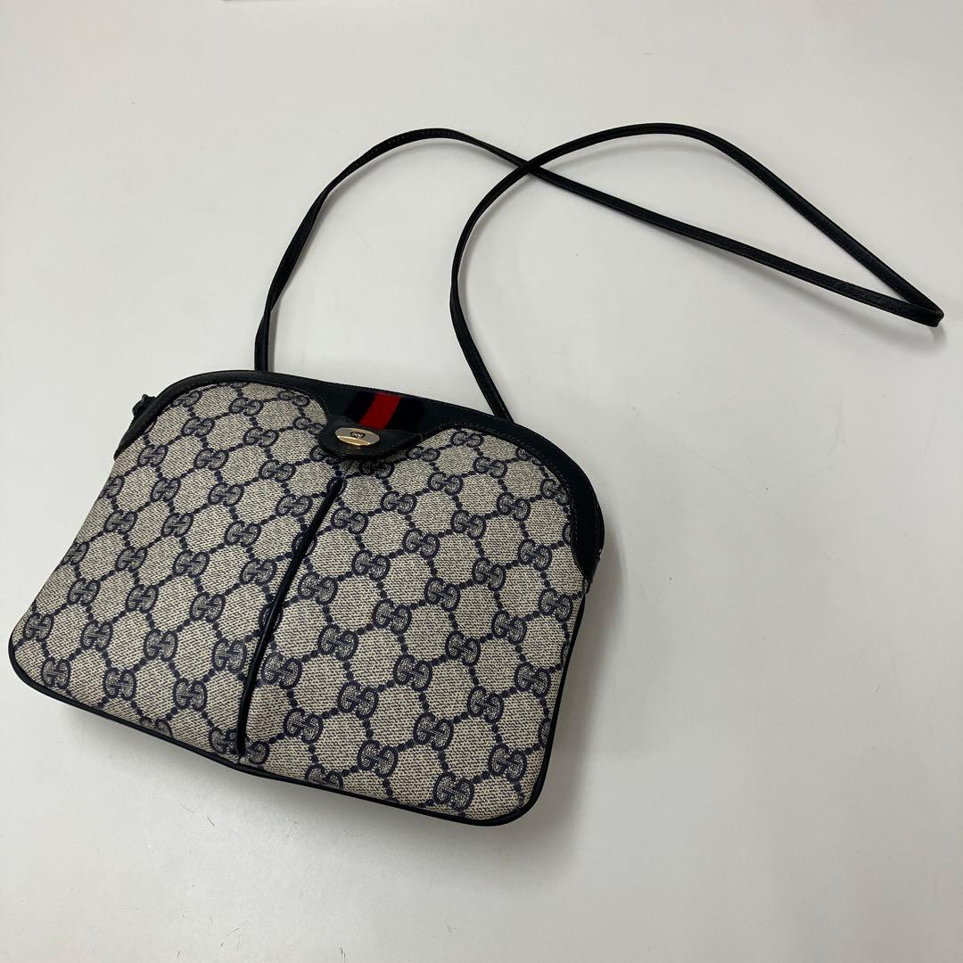 GUCCI オールドグッチ　シェリーラインレザーショルダーバッグ