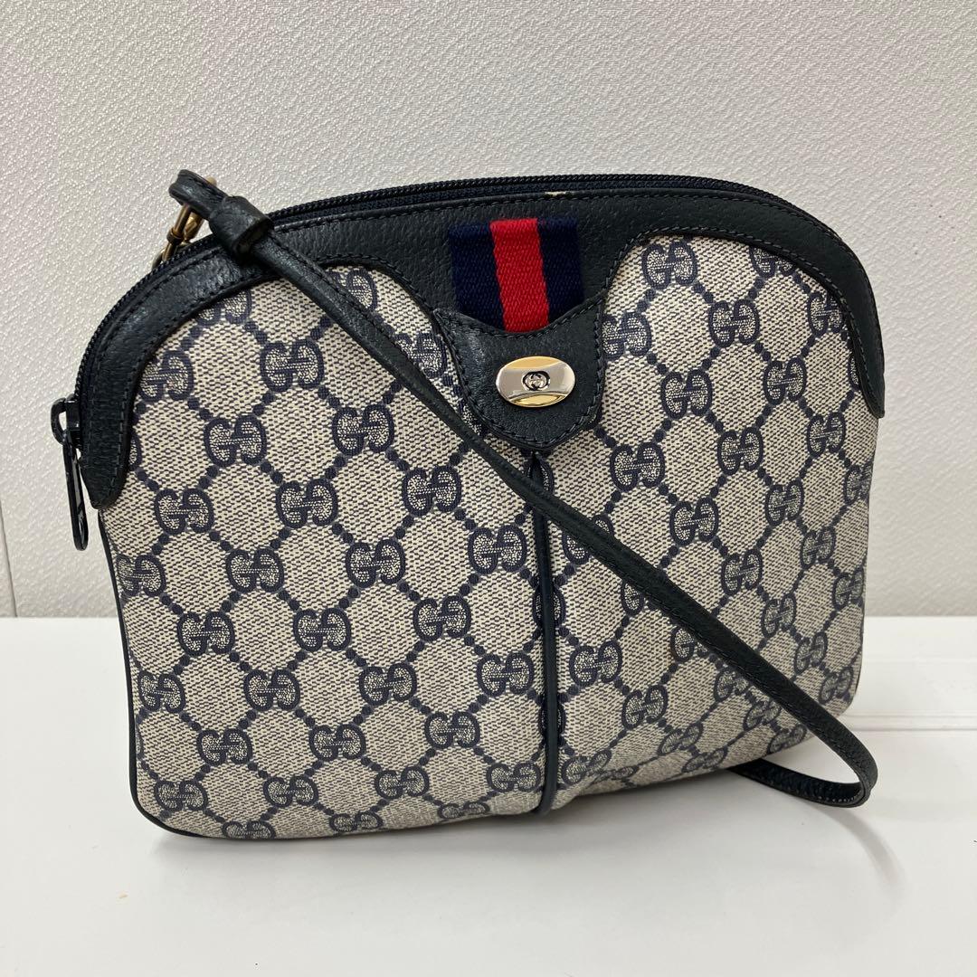 GUCCI オールドグッチ　シェリーラインレザーショルダーバッグ
