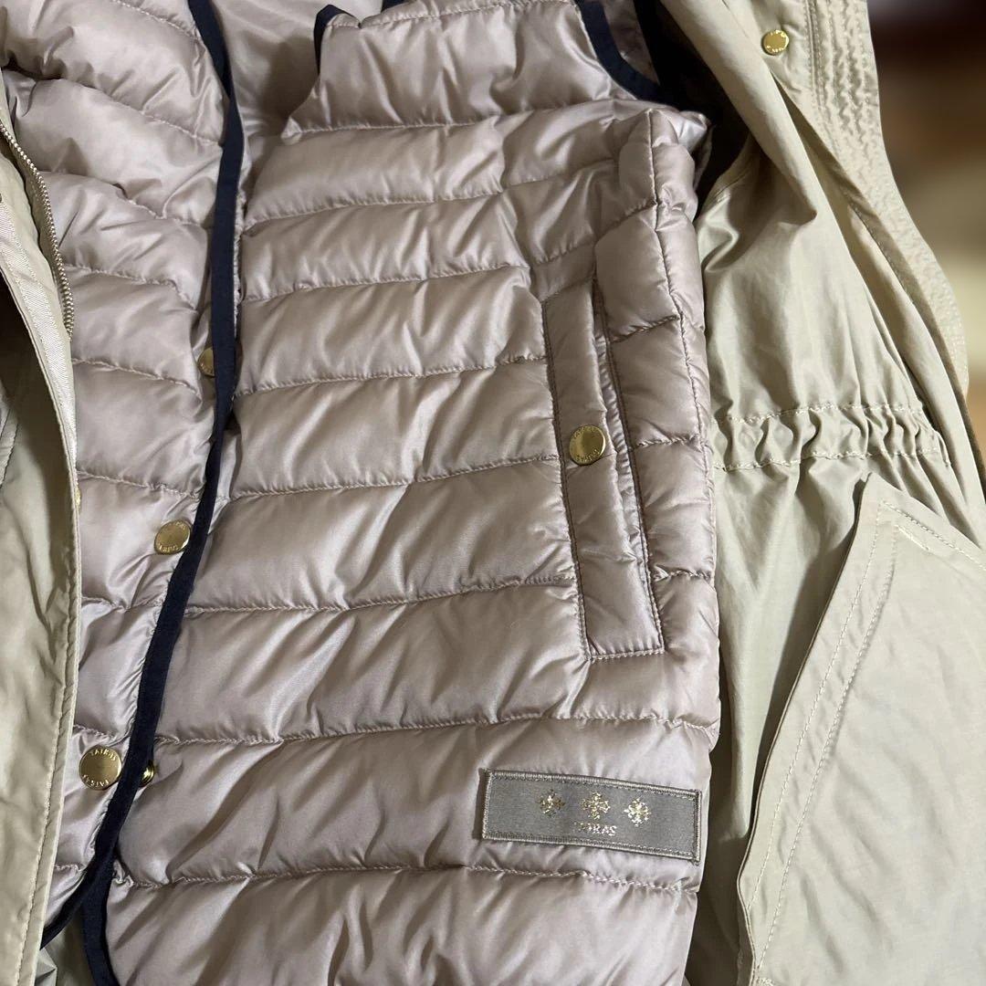 TATRASタトラス ベージュ モッズコートインナーダウンベスト付き