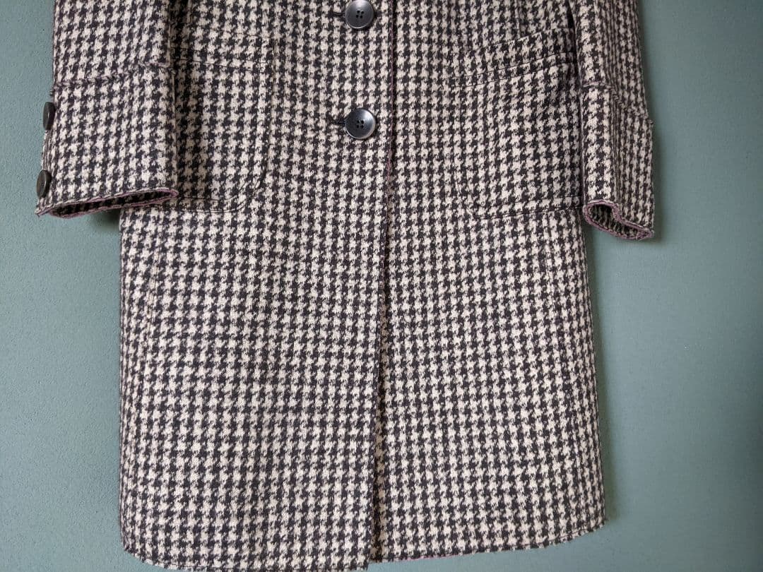 MaxMara WEEKEND LINE 千鳥格子柄 ウールコート 42