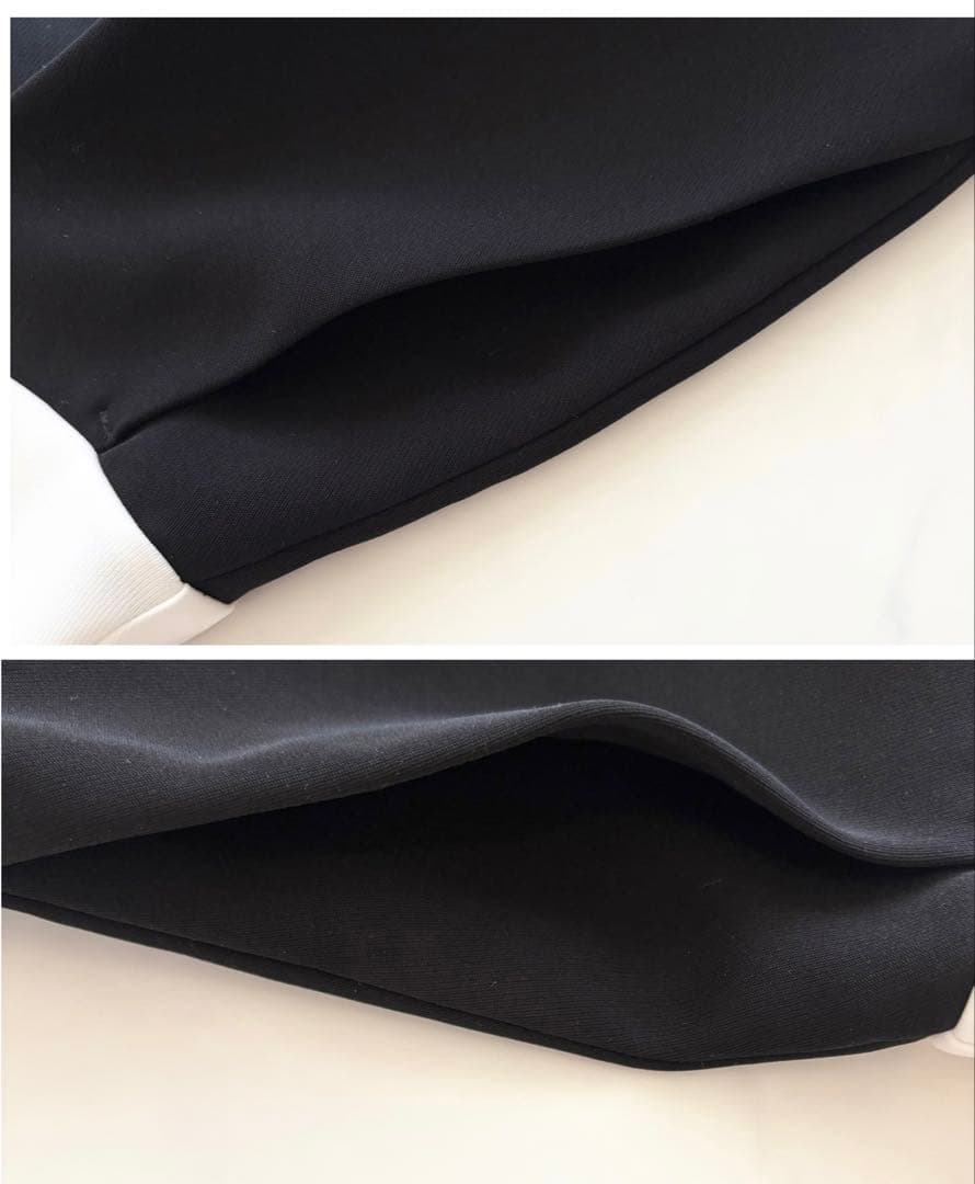 最終価格 ボーダーズアットバルコニー バイカラー ワンピース ホワイト ブラック