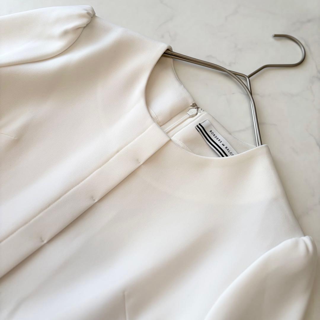 最終価格 ボーダーズアットバルコニー バイカラー ワンピース ホワイト ブラック