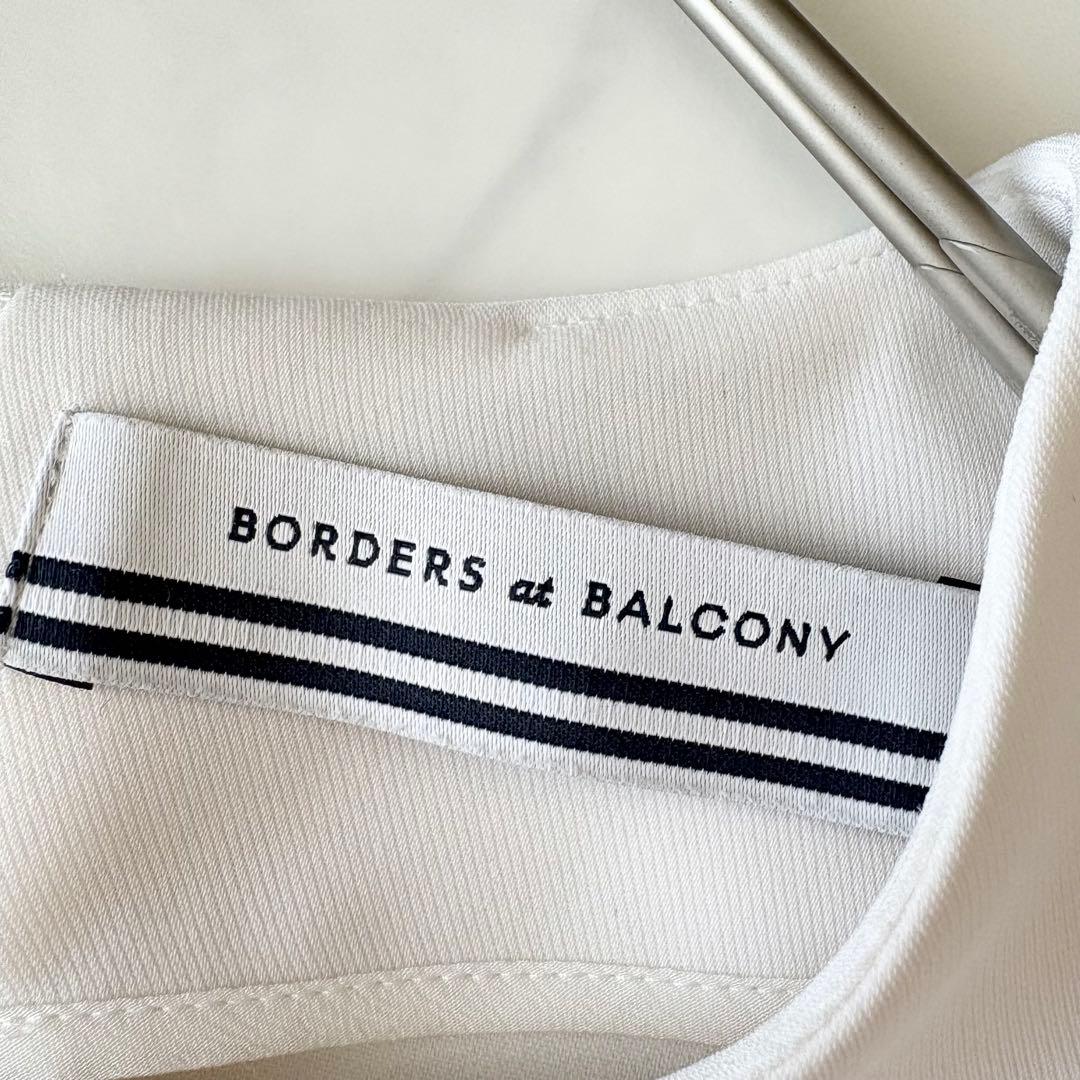 最終価格 ボーダーズアットバルコニー バイカラー ワンピース ホワイト ブラック