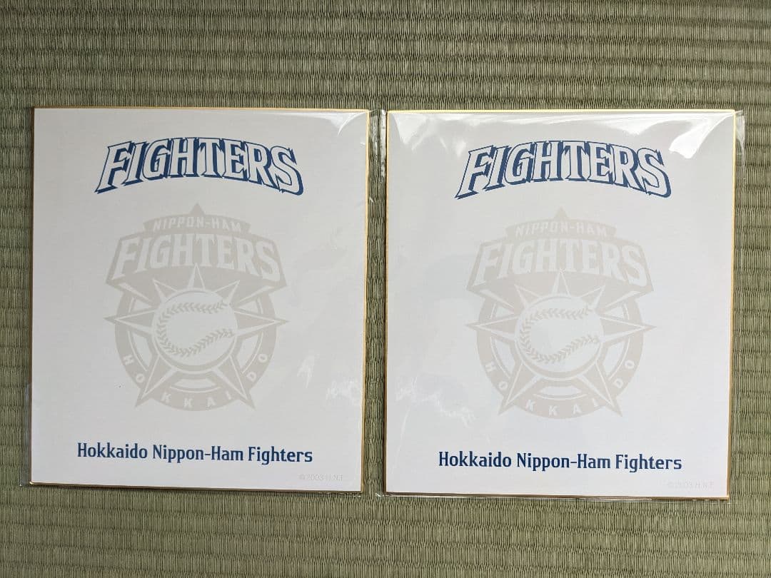 ダルビッシュ有・稲葉篤紀・北海道日本ハムファイターズ色紙・岩本勉ステッカー